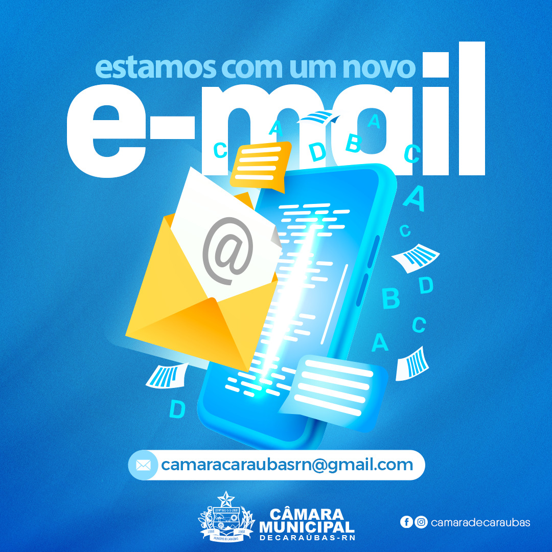 Câmara de Caraúbas disponibiliza novo endereço de e-mail para população